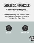 Kura Bed Abstract Shapes Bright Decals - Furniture Decals