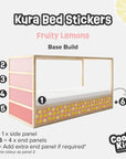 Kura Bed Fruity Lemons Decals - Furniture Decals - Kura Bed