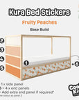 Kura Bed Fruity Peaches Decals - Furniture Decals - Kura Bed