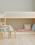 Kura Bed Gingham Multi Decals - Furniture Decals - Kura Bed