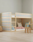 Kura Bed Gingham Multi Decals - Furniture Decals - Kura Bed