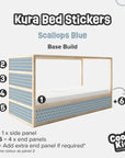 Kura Bed Scallops Blue Decals - Furniture Decals - Kura Bed