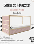 Kura Bed Scallops Nude Decals - Furniture Decals - Kura Bed