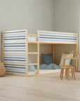 Kura Bed Stripes Blue Decals - Furniture Decals - Kura Bed