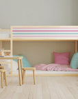 Kura Bed Stripes Pink Decals - Furniture Decals - Kura Bed
