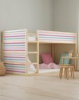 Kura Bed Stripes Pink Decals - Furniture Decals - Kura Bed