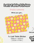 Latt Table Fruity Lemons Decal - Furniture Decals - Latt