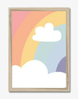Left Rainbow Cloud Wall Print - WP1. Prints