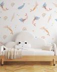 Mermaids - Patterned - Small - Coral - DW6. Fantasy Decals