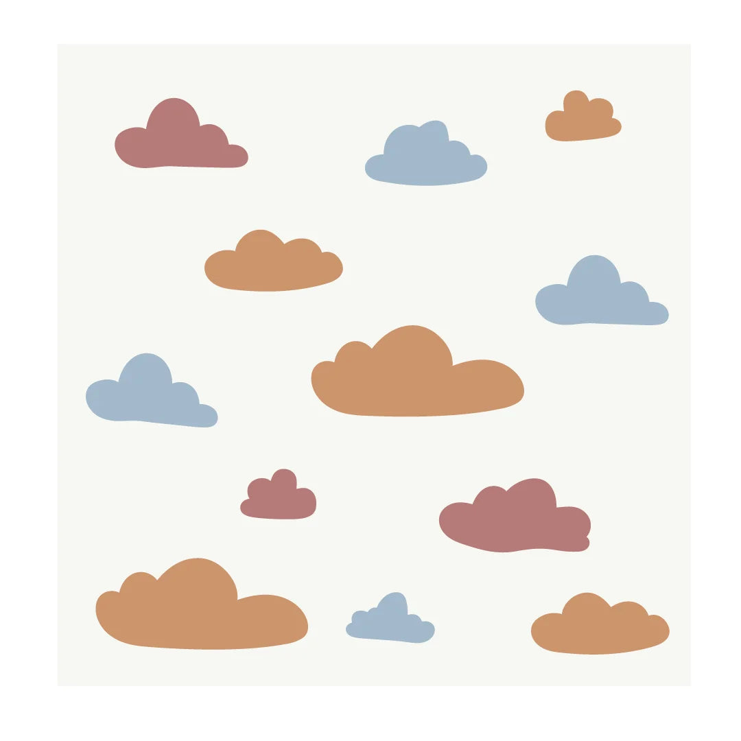 Multi Clouds Wall Decal - DW3. Rainbow Sun