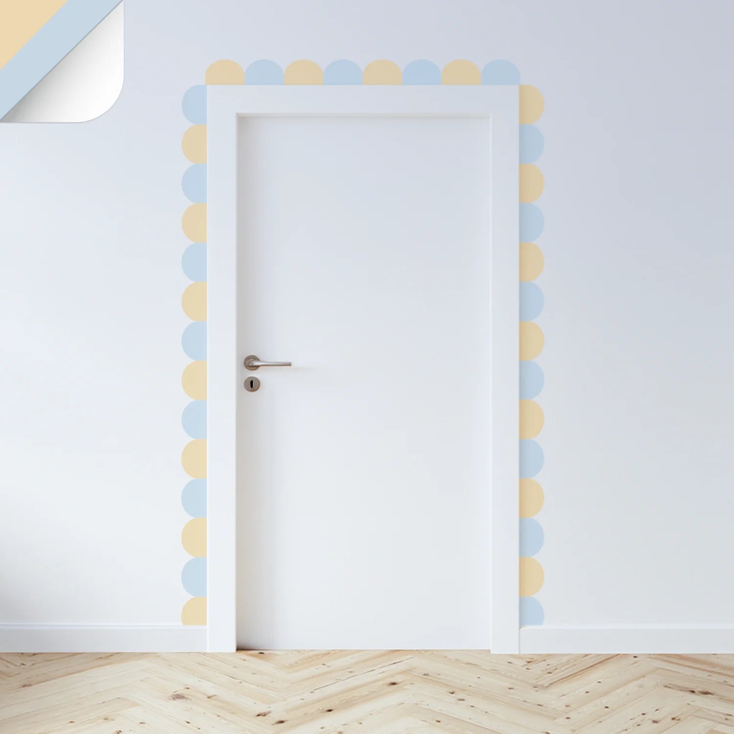 Multi Scalloped Border Decals - Butter & Sky - DW14. Borders