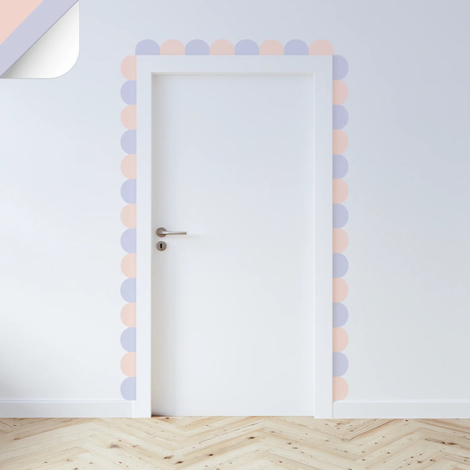 Multi Scalloped Border Decals - Pink & Lavender - DW14.