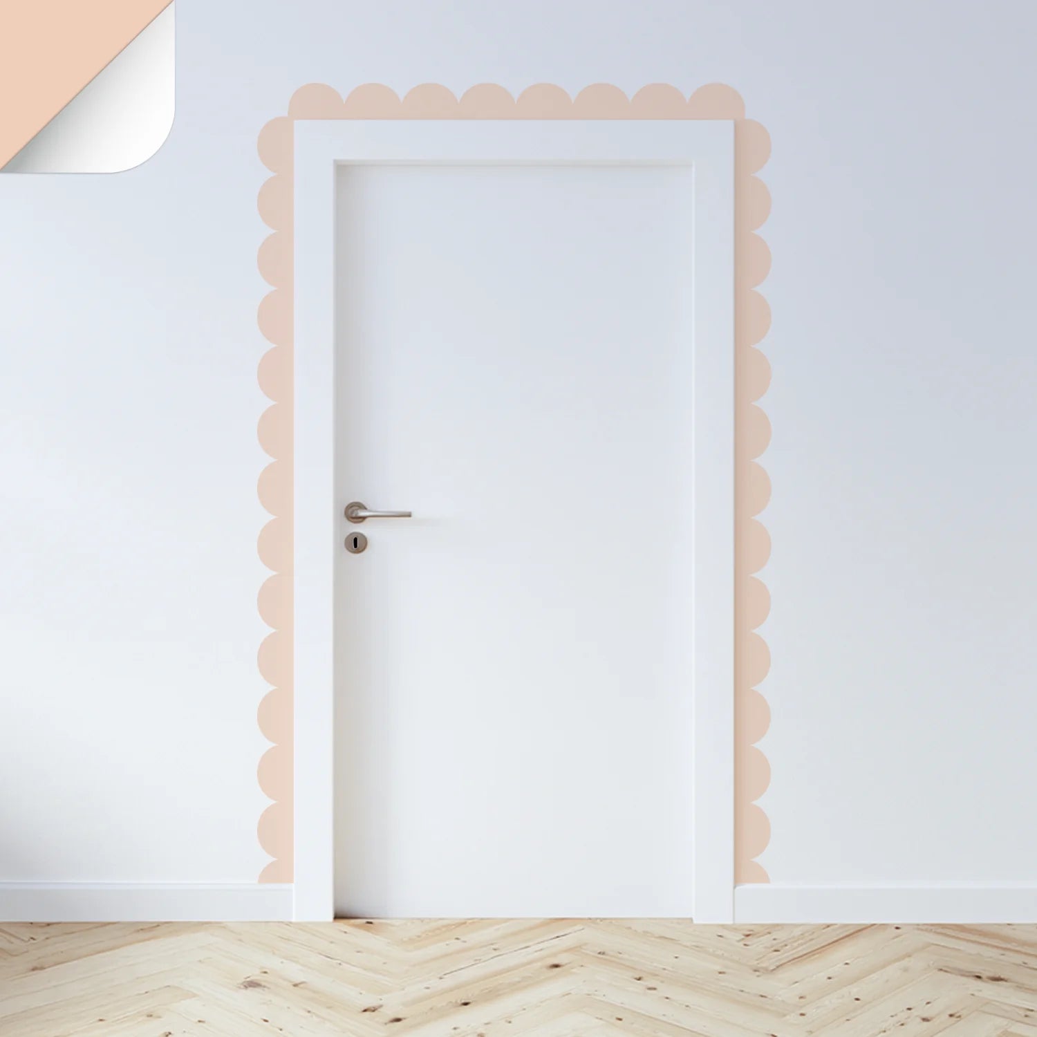 Neutrals Scalloped Border Decals - Nude - DW14. Borders