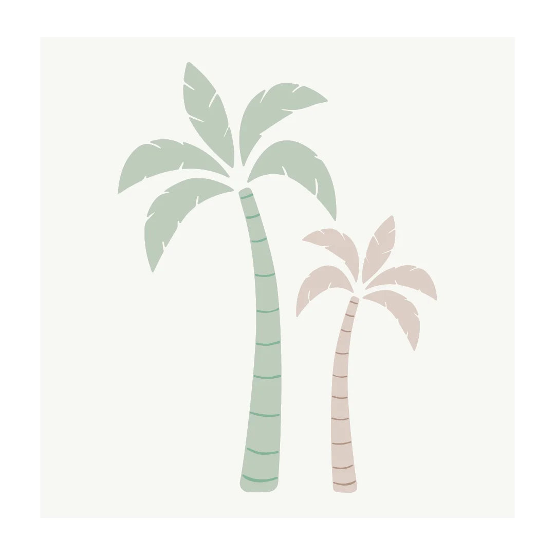 Palm Tree Wall Decal - Large - Green and Neutral - DW2.
