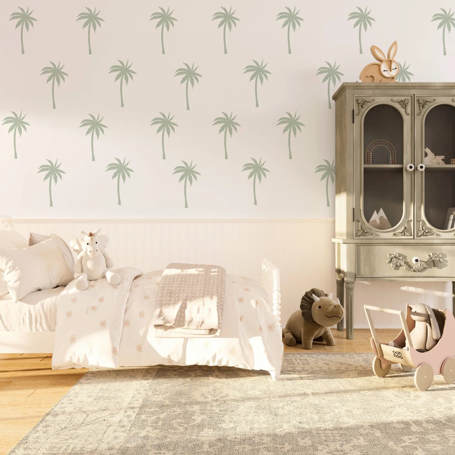 Neutral Palm Wall Decals - Pattern - DW2. Floral