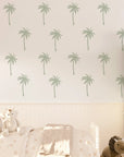 Neutral Palm Wall Decals - Pattern - DW2. Floral