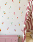 Pastel Coloured Ice Cream Wall Decals - DW1. Shape
