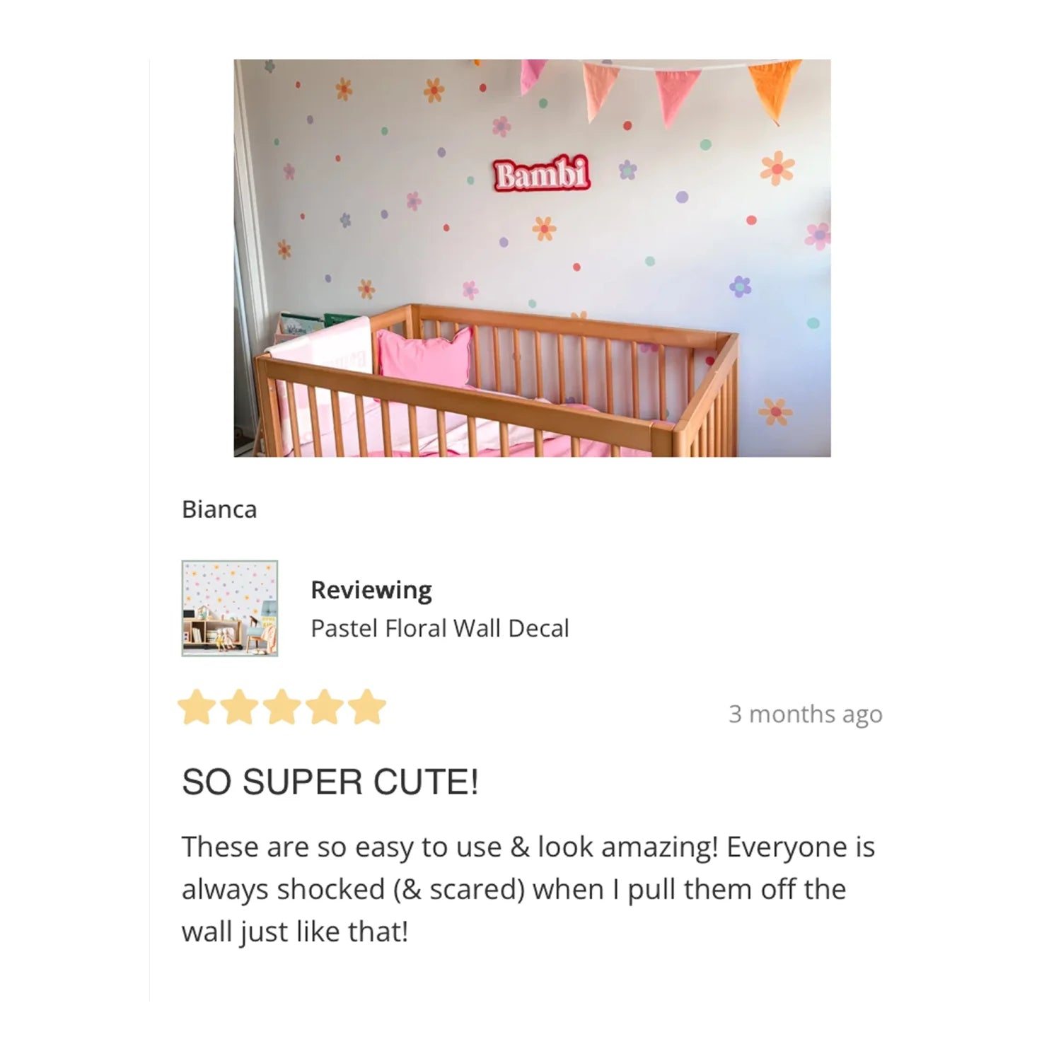 Pastel Floral Wall Decal - DW2. Decals