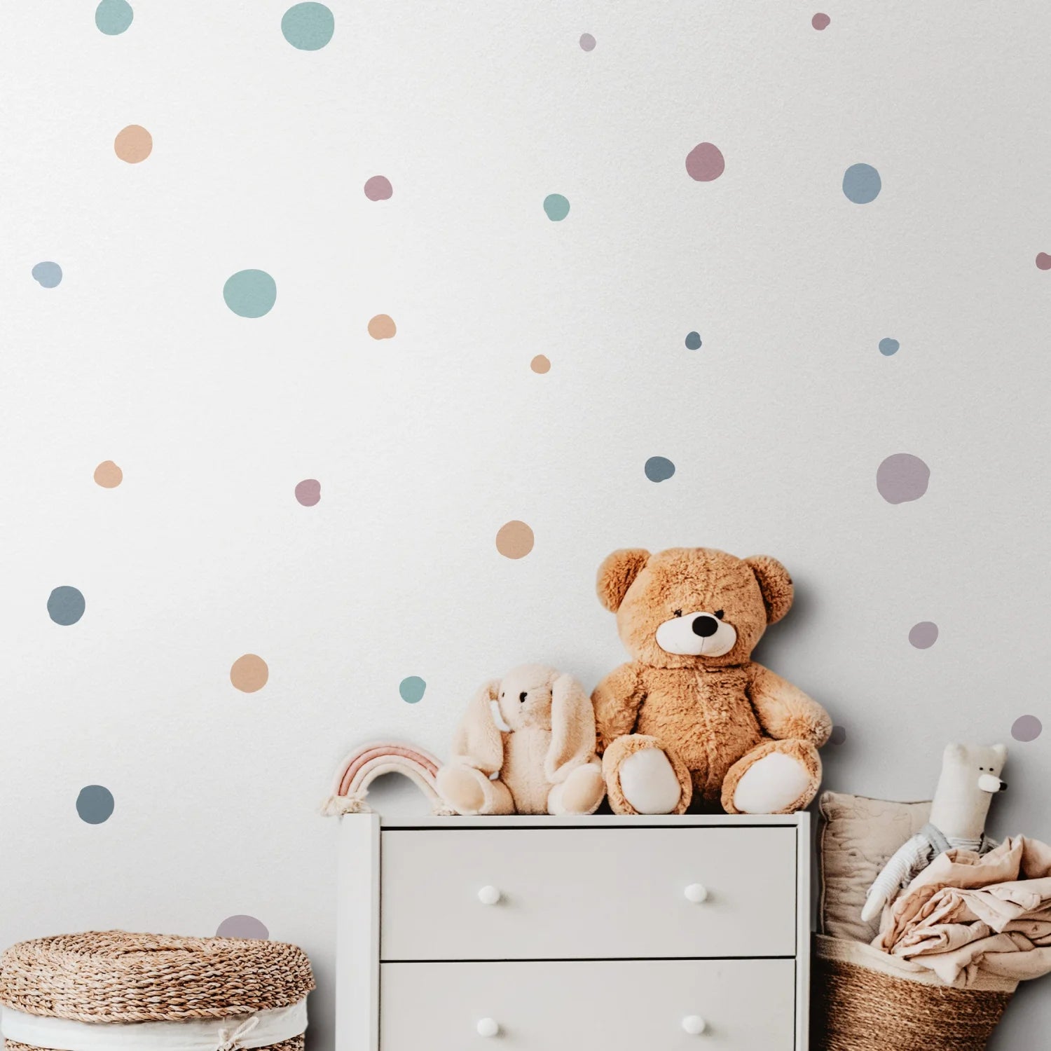 Pastel Polka Dots Wall Decal - DW0. Dot Decals