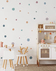 Pastel Polka Dots Wall Decal - DW0. Dot Decals