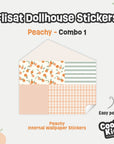 Peachy Pattern Flisat Dollhouse Decals - Furniture Decals