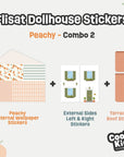 Peachy Pattern Flisat Dollhouse Decals - Furniture Decals
