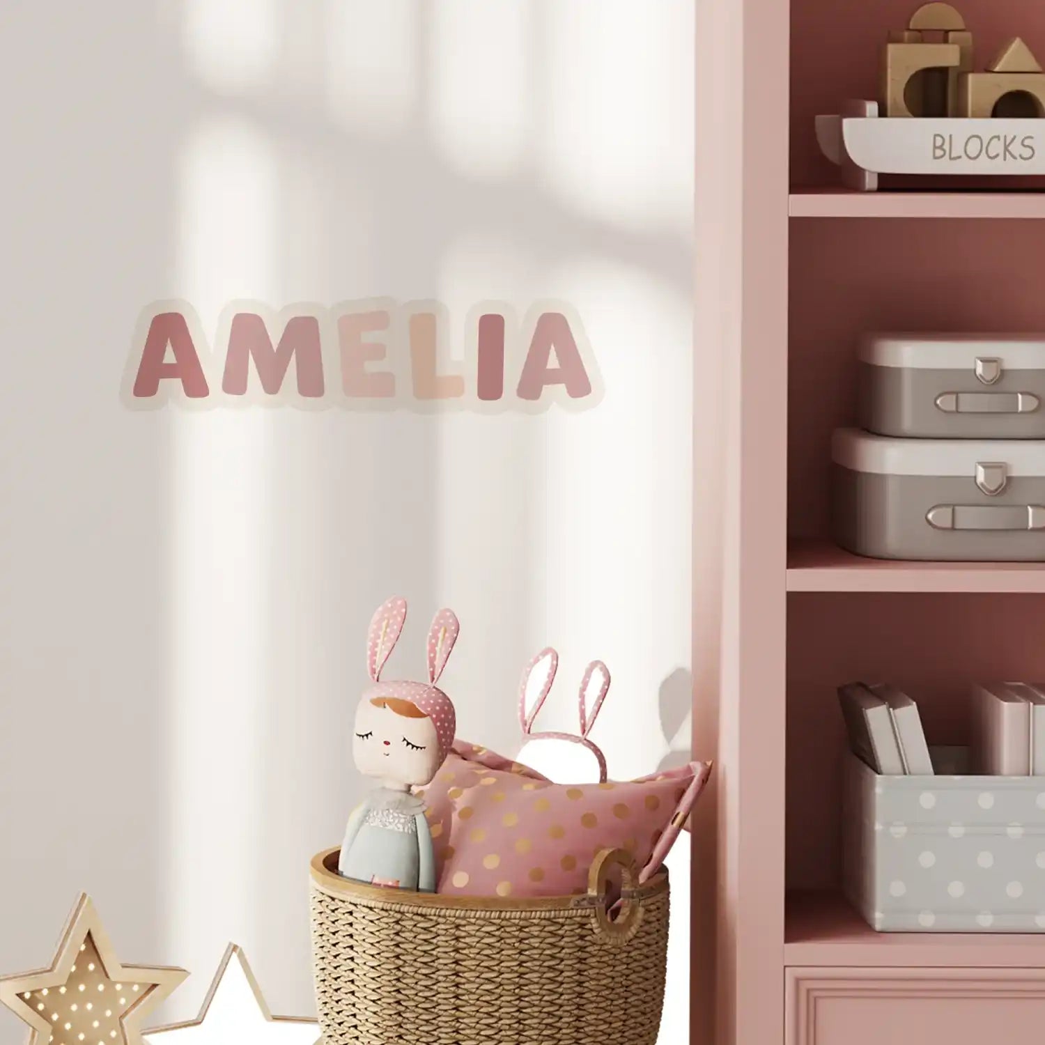 Personalised Name Decals - Playful - Blush - DW13. Custom