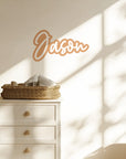 Personalised Name Decals - Script - Apricot - DW13. Custom