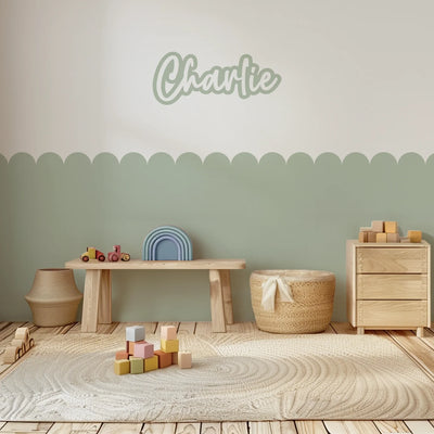 Personalised Name Decals - Script - Green - DW13. Custom