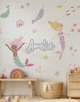 Personalised Name Decals - Script - Lavender - DW13. Custom
