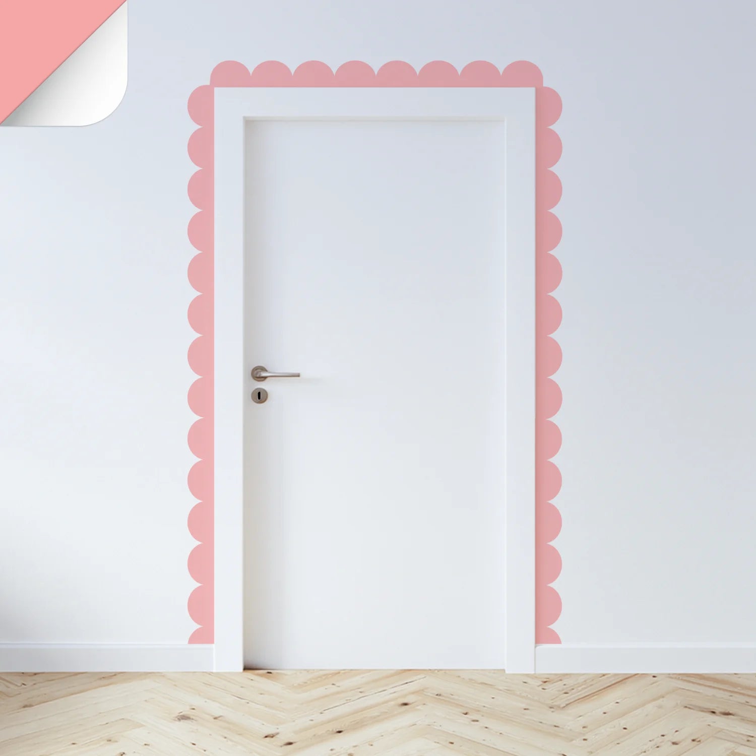 Pinks & Purples Scalloped Border Decals - Sorbet - DW14.