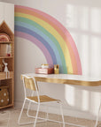 Rainbow Half Wall Decal - Decals - Rainbow Sun Clouds