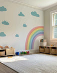 Rainbow Half Wall Decal - DW3. Sun Clouds
