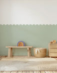 Scalloped Block Wall Panels - Sage - DW11.