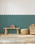 Scalloped Block Wall Panels - Teal - DW11.