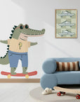 Skater Gator Feature Decals - On Skateboard - DW5. Animal
