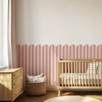 Striped Scalloped Wall Panels - Pink & Blush - DW11.