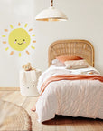 Sunny Face Short Ray Wall Decal - DW3. Rainbow Sun Clouds