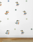 Surf & Skater Gator Wall Decals - DW5. Animal