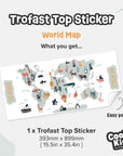 Trofast Top World Map Decal - Furniture Decals - Trofast
