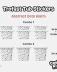 Trofast Tub Abstract Dots Warm Decals - Furniture Decals