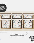 Trofast Tub Abstract Dots Warm Decals - Furniture Decals
