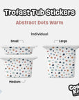 Trofast Tub Abstract Dots Warm Decals - Furniture Decals