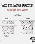Trofast Tub Abstract Dots Warm Decals - Furniture Decals