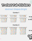 Trofast Tub Abstract Shapes Bright Decals - Furniture