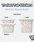 Trofast Tub Abstract Shapes Bright Decals - Furniture