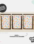 Trofast Tub Abstract Shapes Bright Decals - Furniture