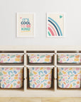 Trofast Tub Abstract Shapes Bright Decals - Furniture