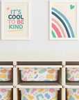 Trofast Tub Abstract Shapes Bright Decals - Furniture