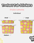 Trofast Tub Fruity Lemons Decals - Furniture Decals